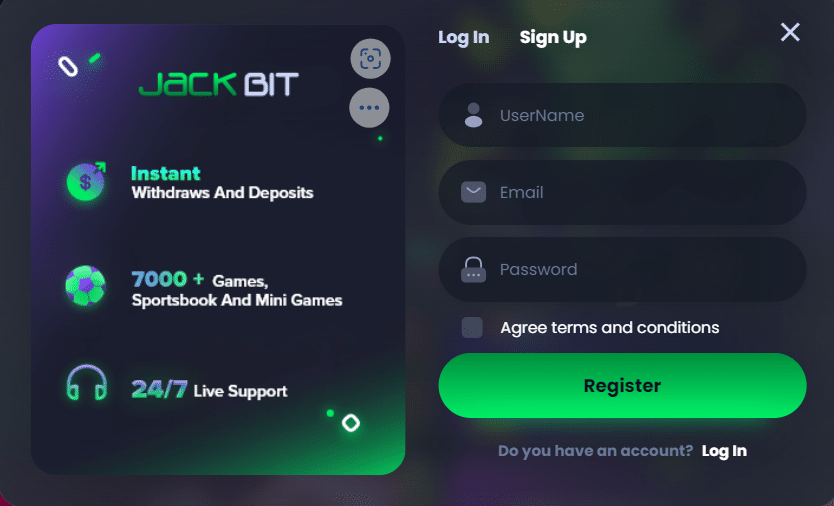 jackbit casino register