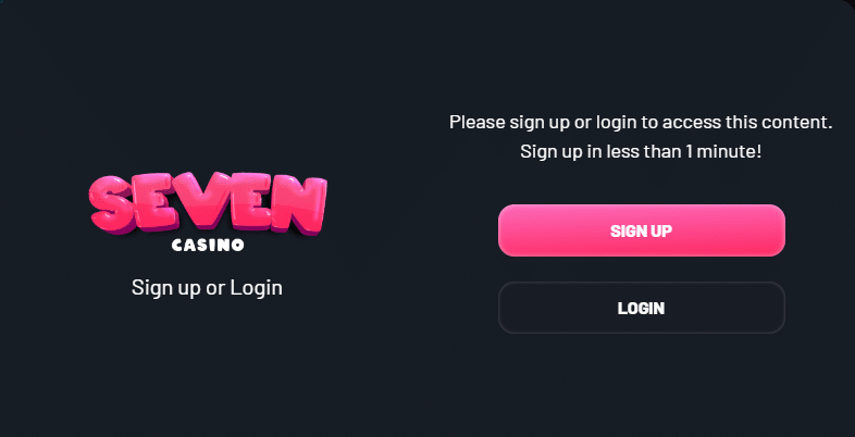 seven casino register