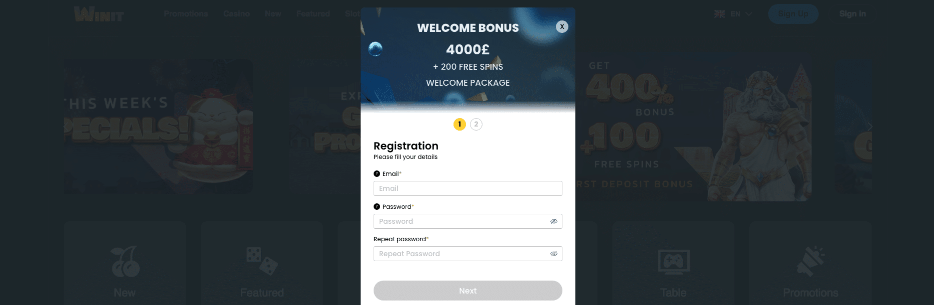 Winit Sign Up