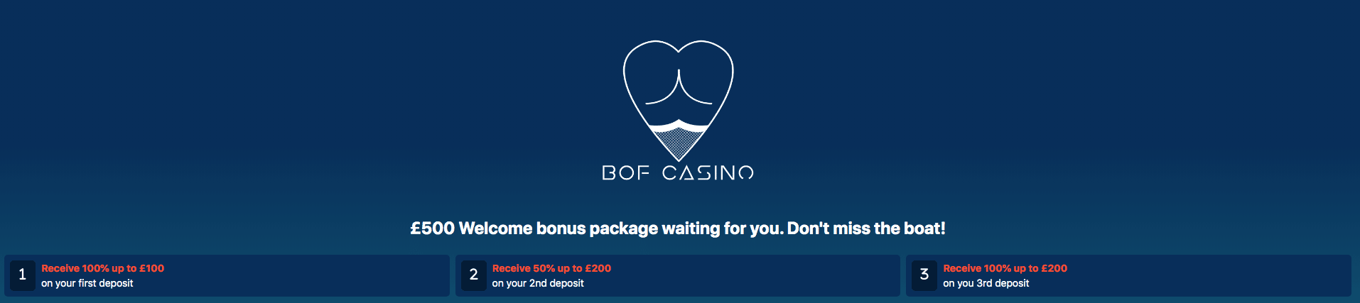 bof casino welcome bonus